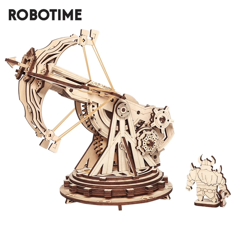 Robotime ROKR Siege Heavy Ballista 3D деревянная головоломка военная игра сборные игрушки подарки для детей для мальчиков KW401 дропшиппинг