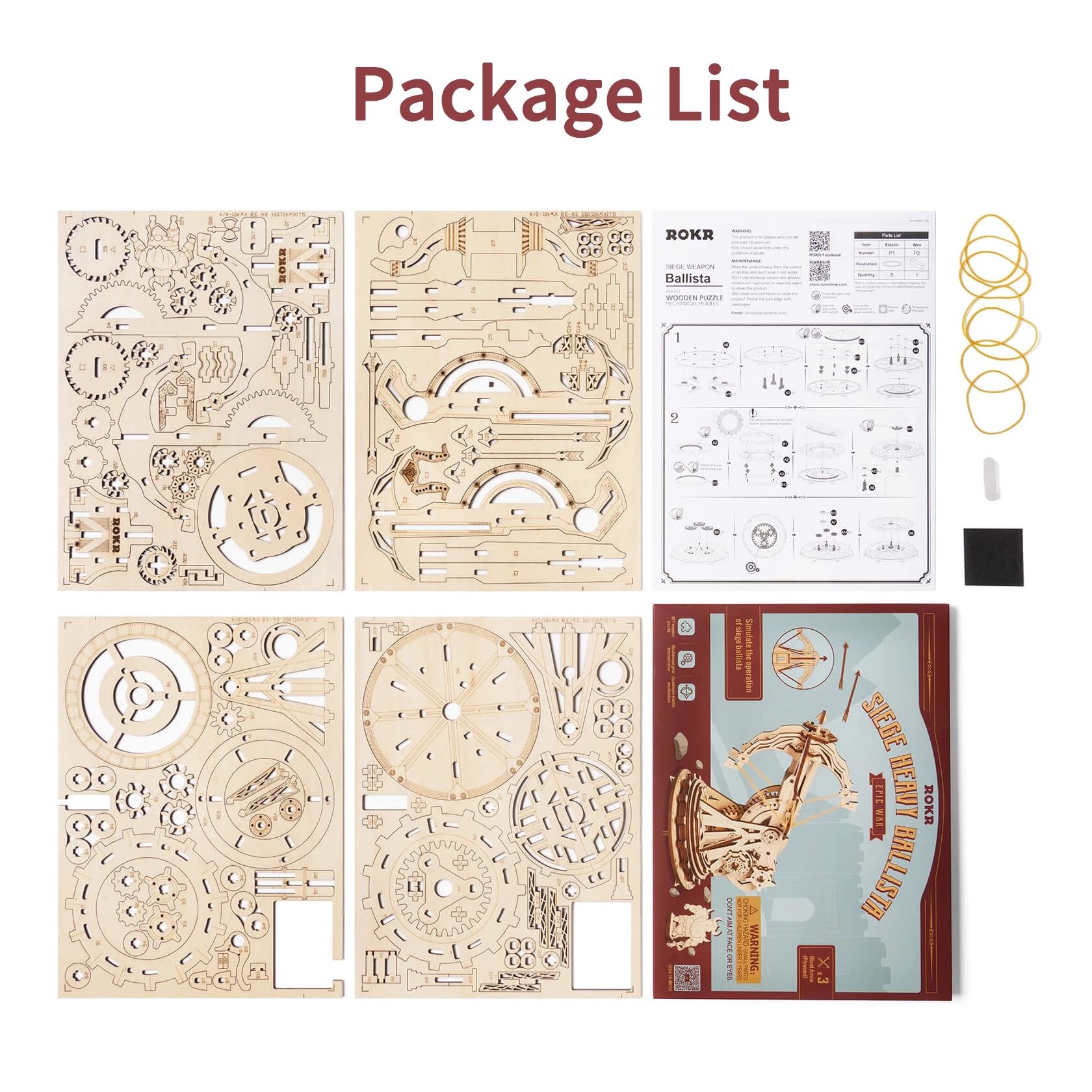 Robotime ROKR Siege Heavy Ballista 3D деревянная головоломка военная игра сборные игрушки подарки для детей для мальчиков KW401 дропшиппинг