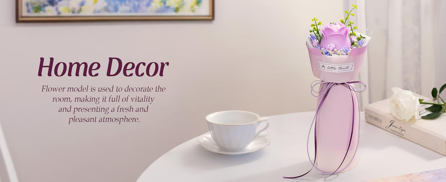 ROBOTIME Flower 3D Puzzle Model Kits Puzzles for Adults to Build Artificial Flowers