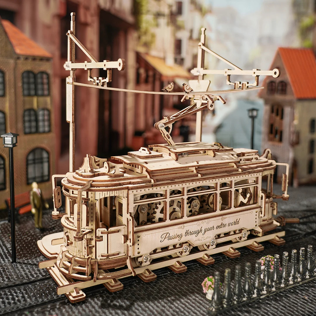 ROKR Classic City Tram 3D Wooden Puzzle