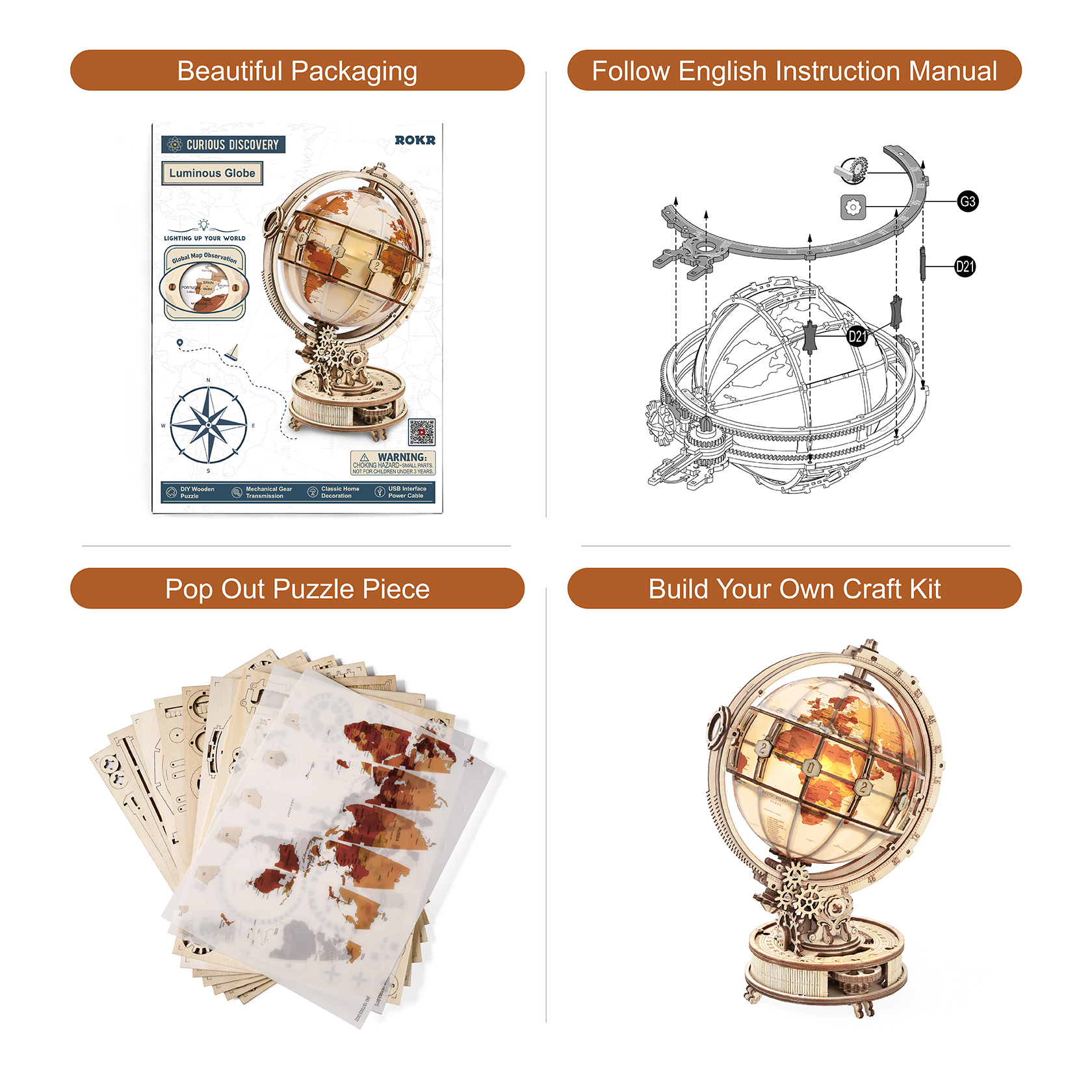 Building the wooden globe