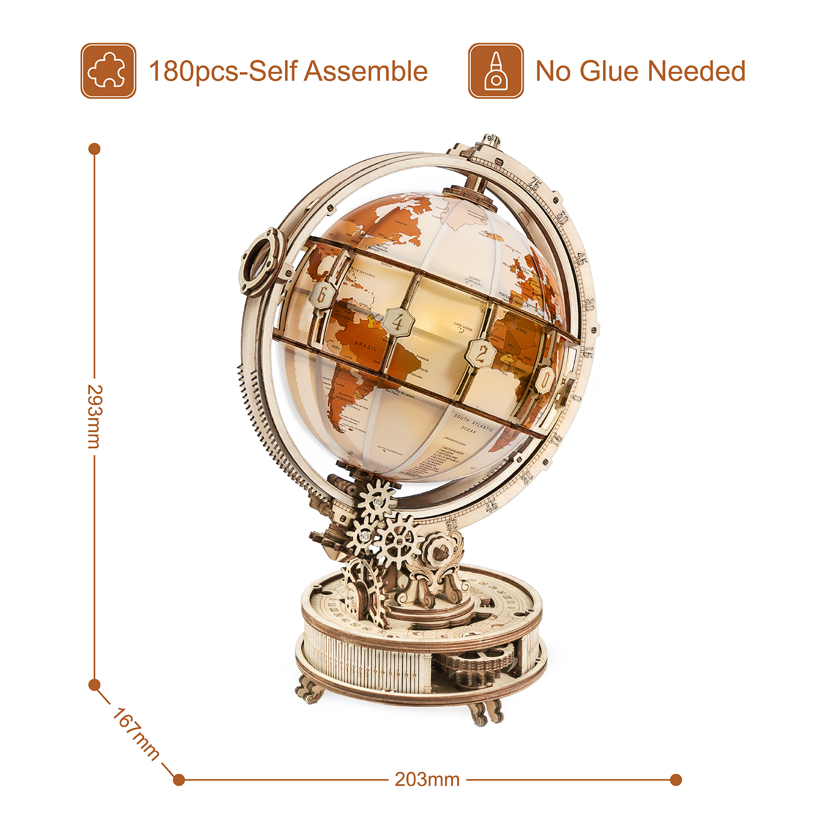 Globe dimensions and size