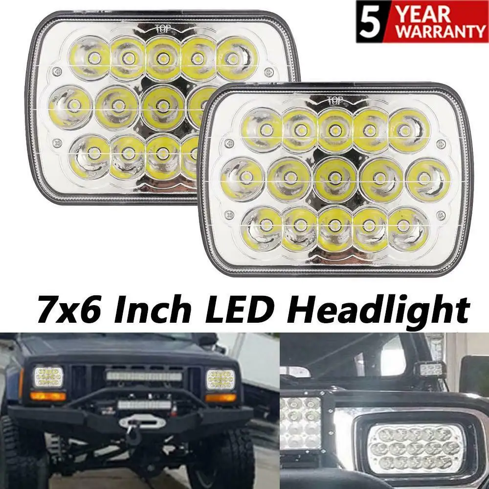 7x6 LED Headlight Headlamp Sealed Beam DRL
