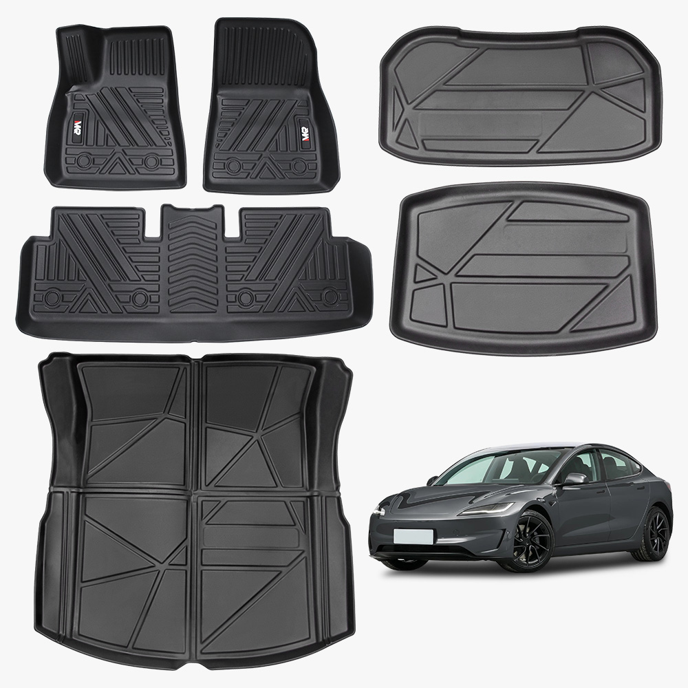 Odorless TPE Floor Mat For Tesla Model 3 2023-2025 6 PCS Waterproof Duty-Proof Fully Surrounded Floor Liner Protection Foot Pad — foto 8