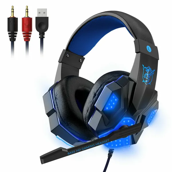 Gaming Headset With Microphone Stereo Bass Surround For Pc And Ps4_voghion.com