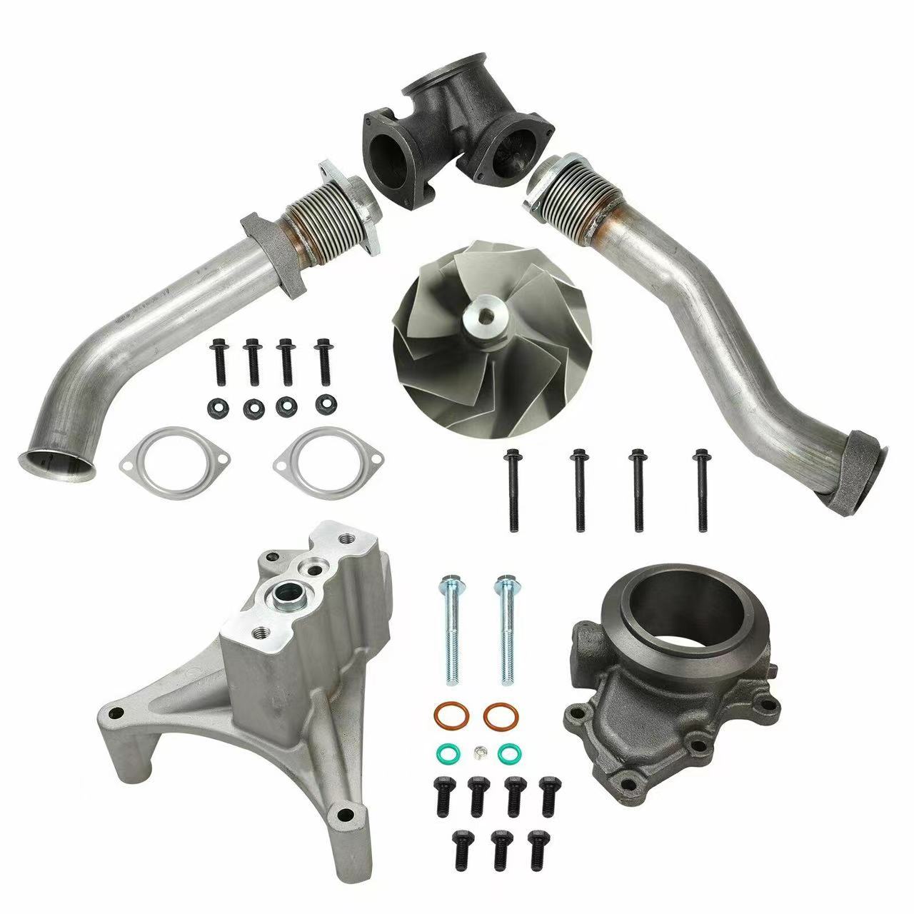For 7.3L 99.5 03 Turbo Pedestal Ebp Valve Delete Upgraded 5 5 Wheel & Up Pipes Ban The Sale... thumbnail 1