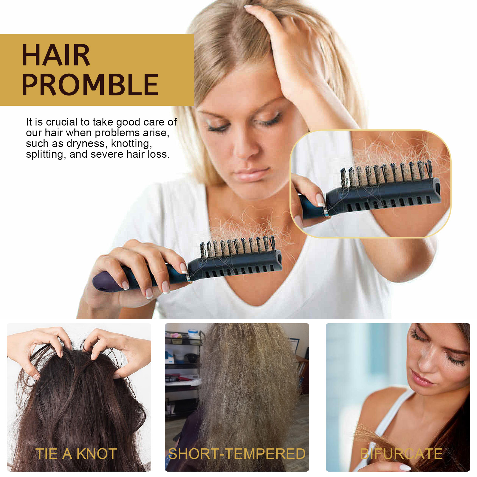 EELHOE Repair Moisturizing Hair Mask Deeply Moisturizes And Repairs Damaged Hair Dry, Split Ends And Tangled Hair Mask image 3