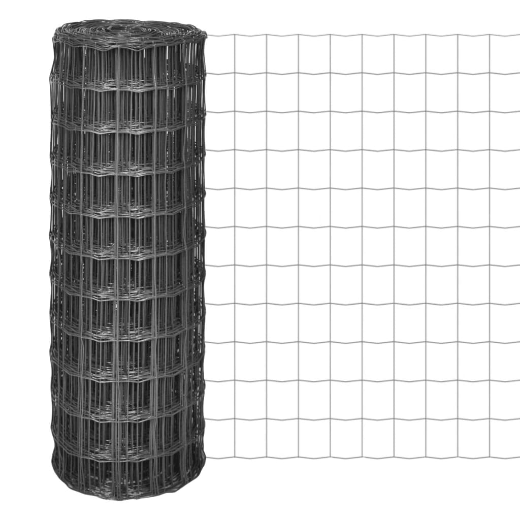 Euro Fence Steel 25 x 1.2 m Grey