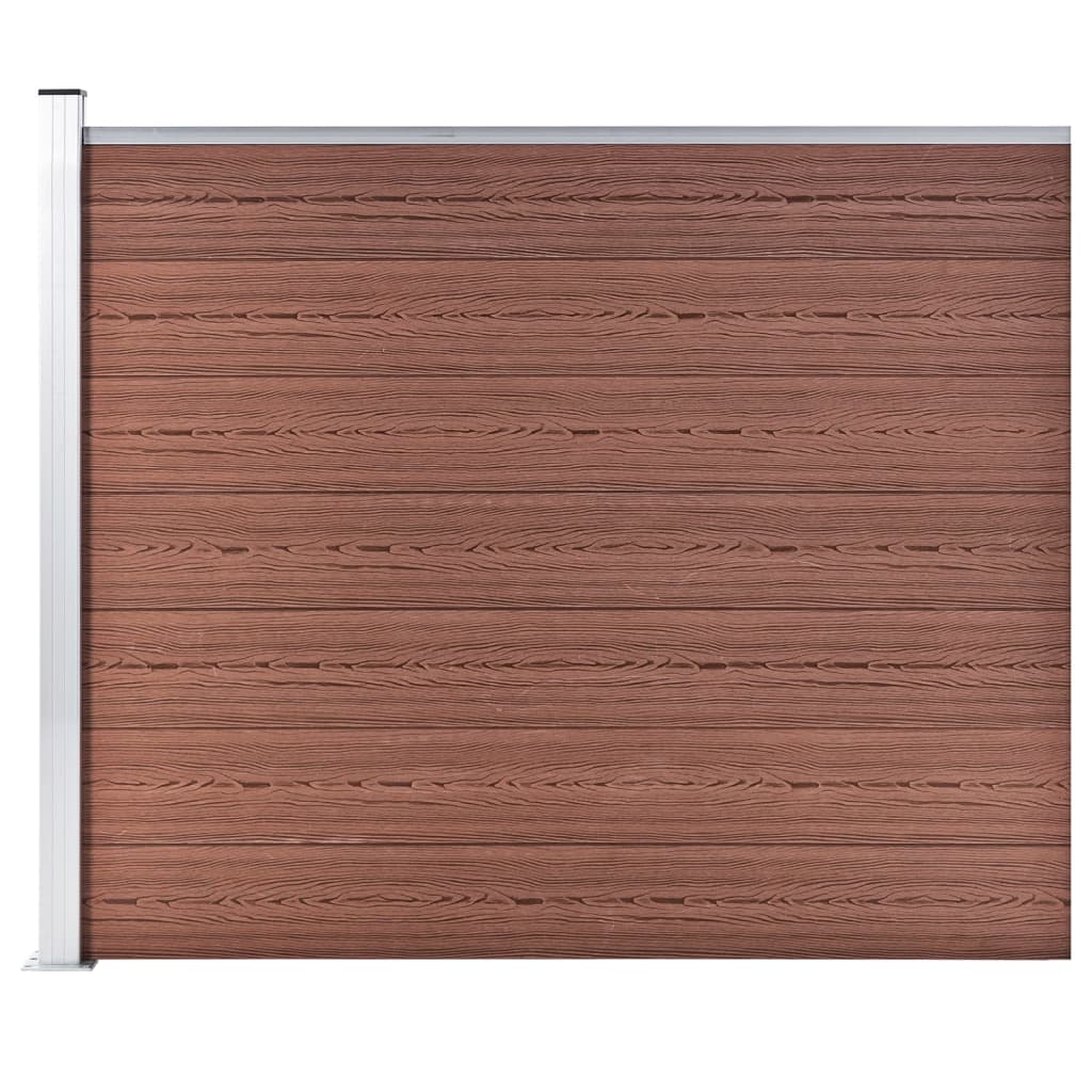 fence element WPC 175x146 cm brown