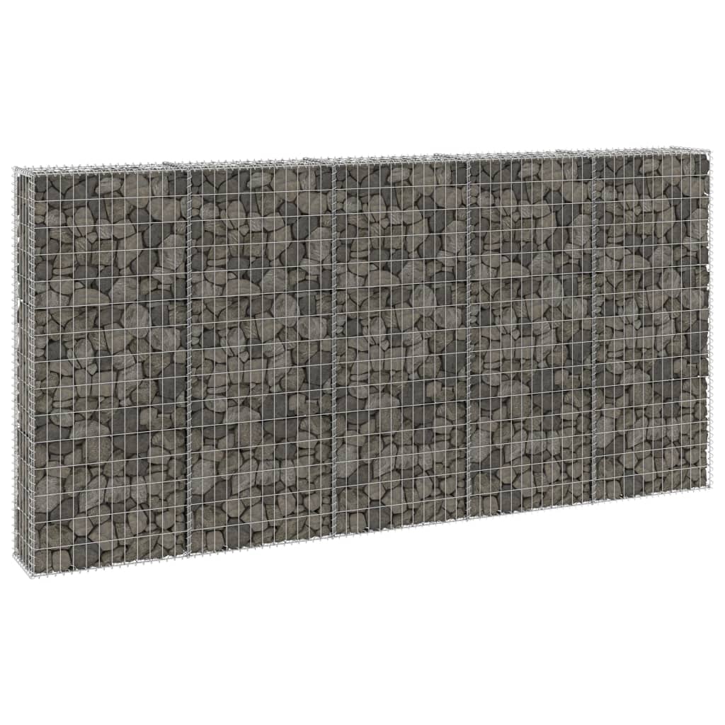 Gabion Wall with Cover Galvanized Steel 300x30x150 cm