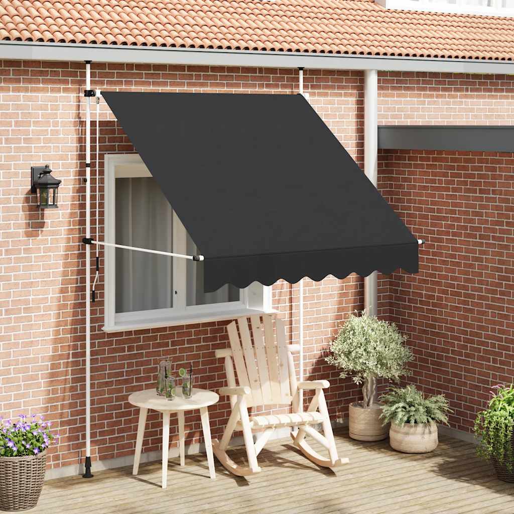 Retractable Awning Manually Operated 200 cm Anthracite