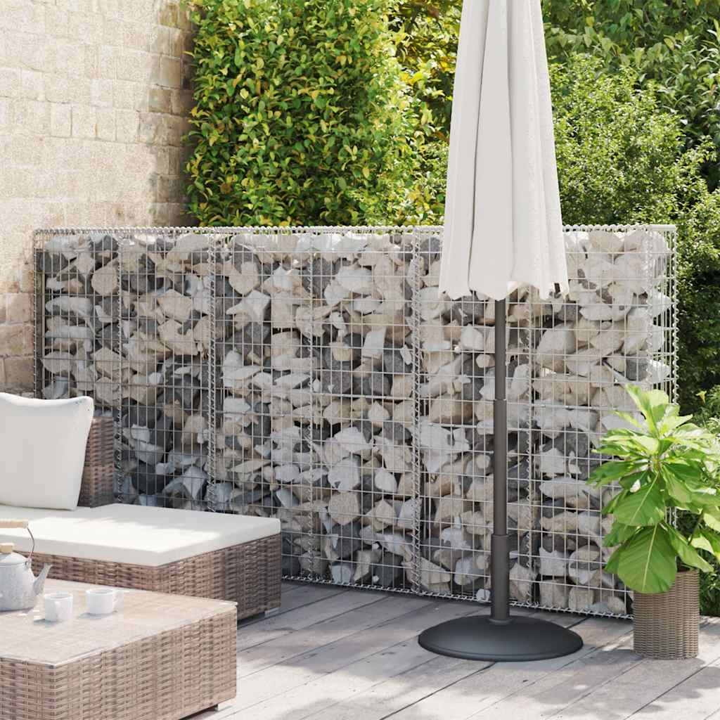 Gabion Wall with Cover Galvanized Steel 300×50×150 cm