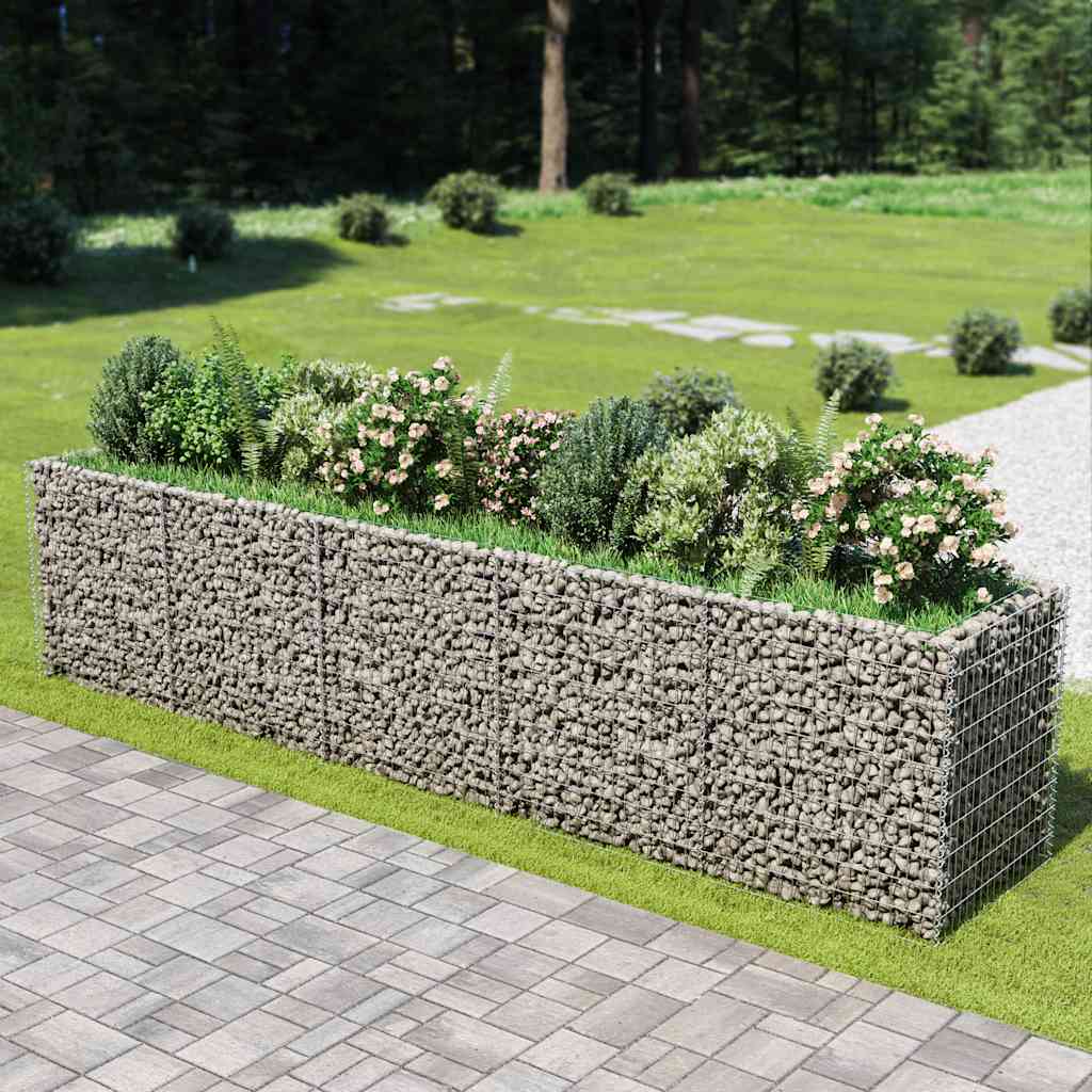 Gabion Raised Bed Galvanized Steel 450×90×100 cm