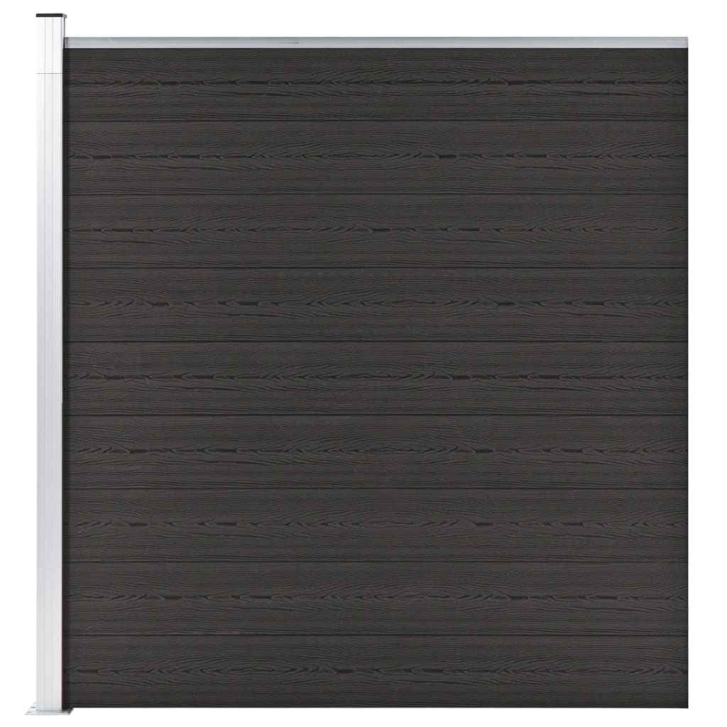fence element WPC 175x186 cm black