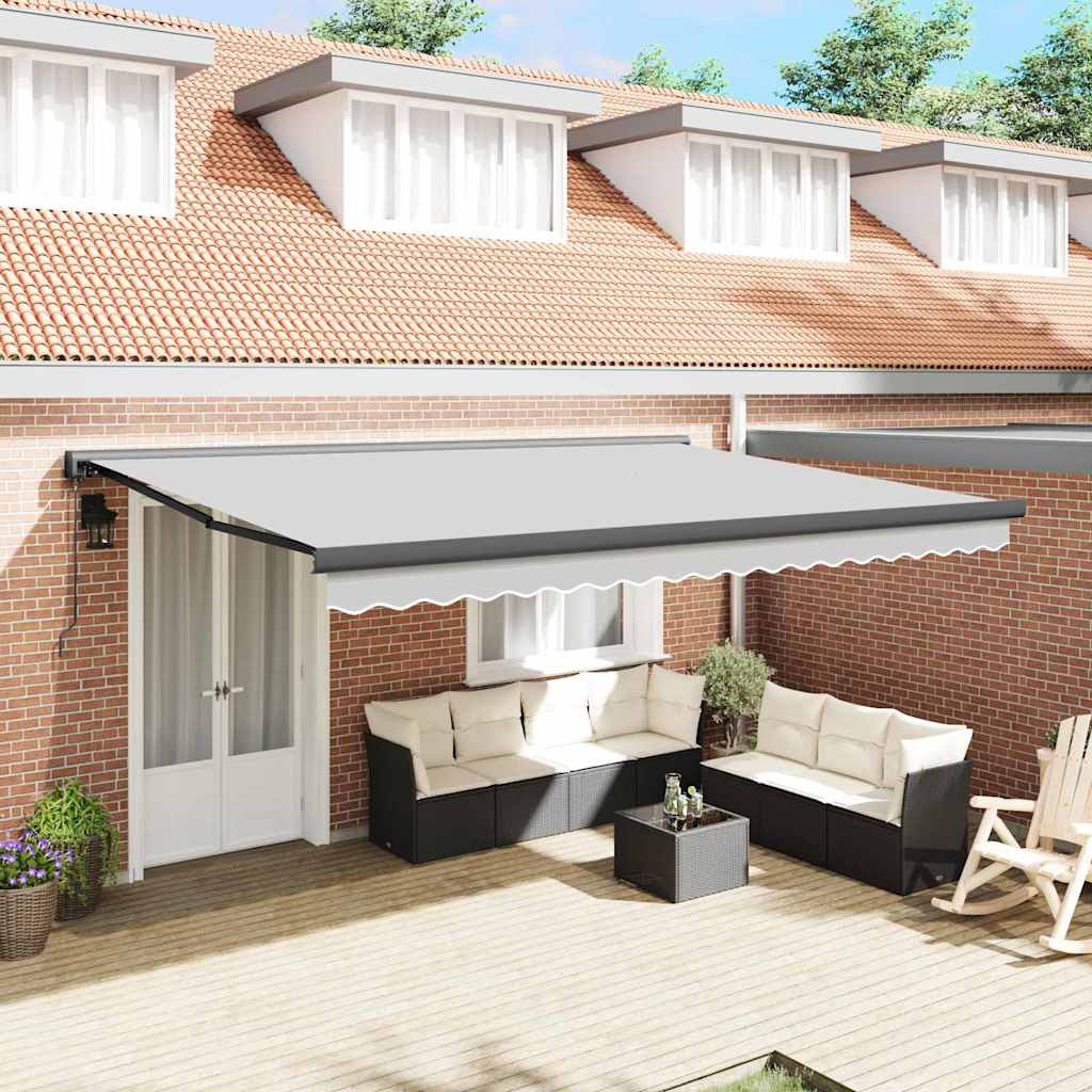 Awning anthracite 4 × 3 m metal