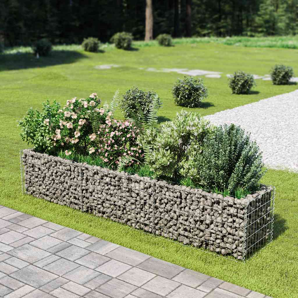 Gabion Raised Bed Galvanized Steel 270×50×50 cm