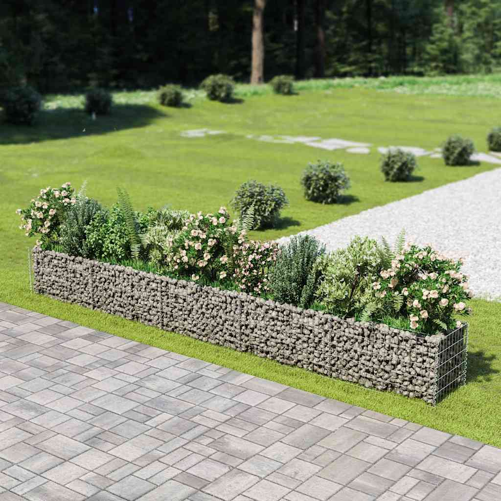 Gabion Raised Bed Galvanized Steel 450×50×50 cm