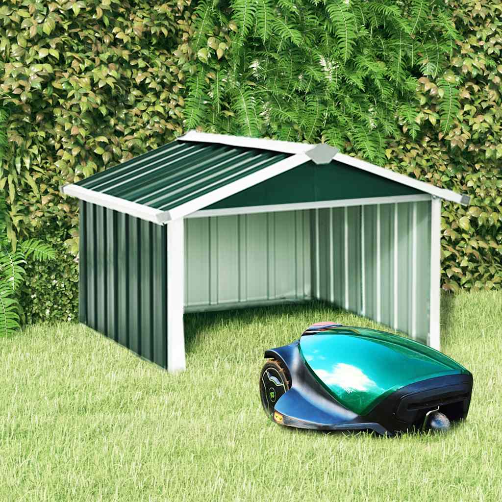 Lawnmower Garage 92x97x63 cm Galvanized Steel Green