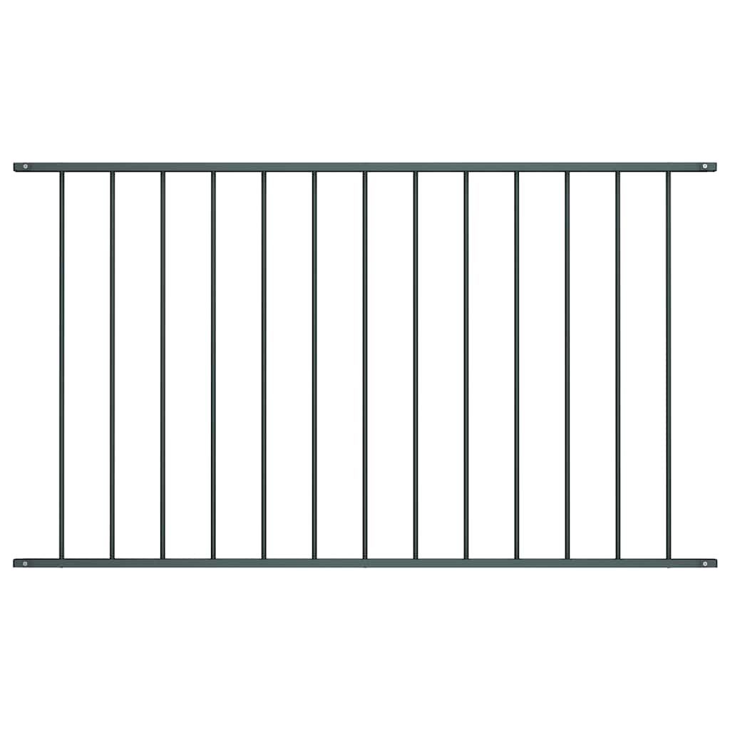 Fence Panel Powder-Coated Steel 1.7x1.25 m Anthracite