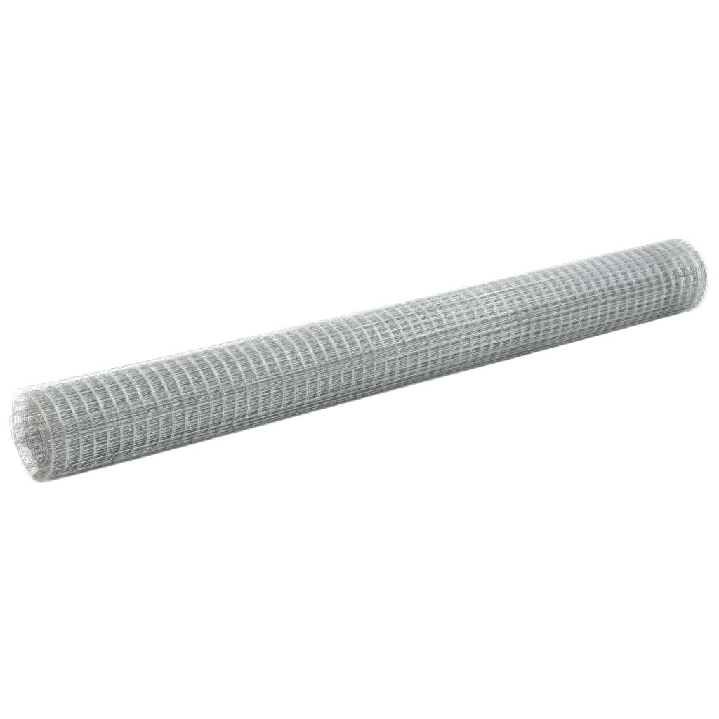 Wire Mesh Galvanized Steel 10x1.5 m Silver