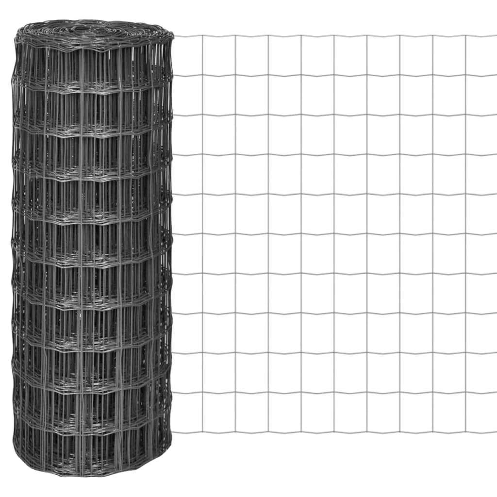 Euro Fence Steel 10 x 1 m Grey