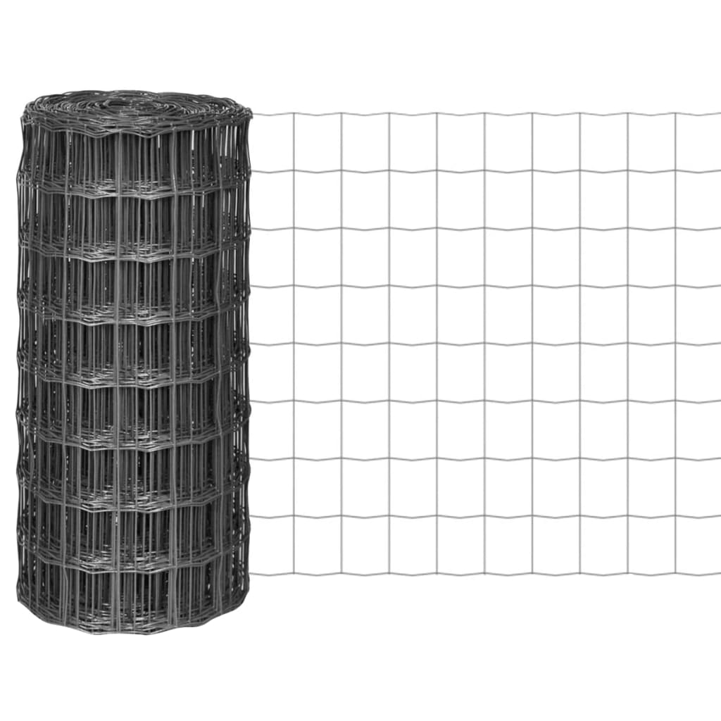 Euro Fence Steel 25 x 0.8 m Grey