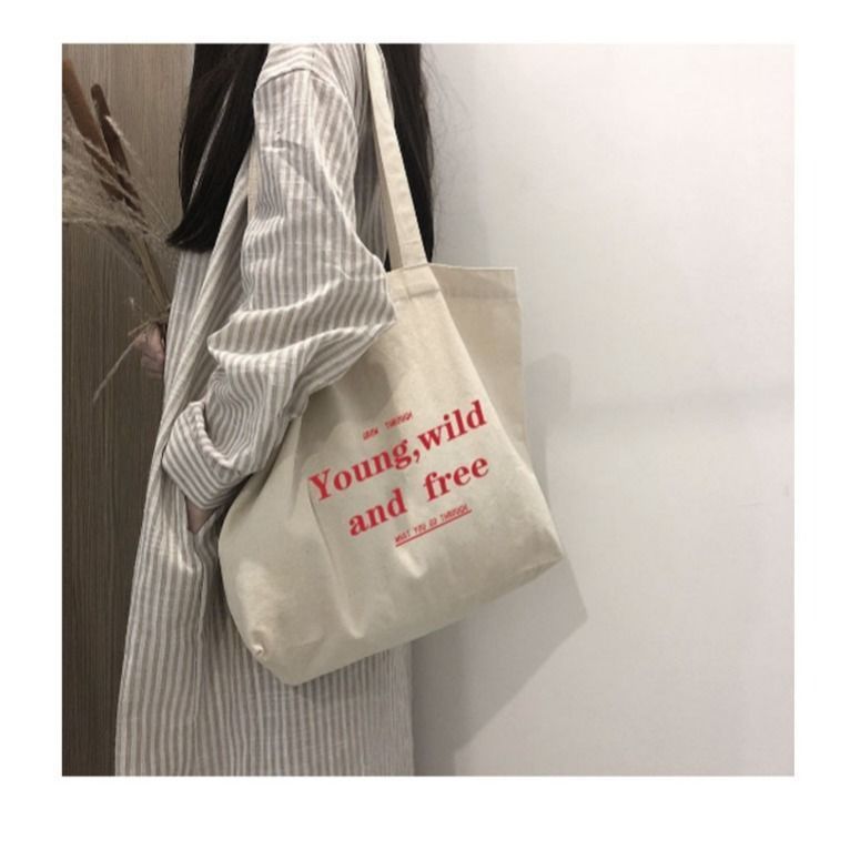 Spot Set Simple Literary Canvas Bag