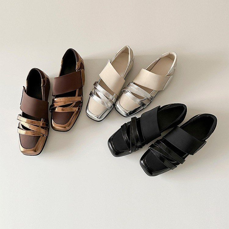 French Style Genuine Leather Ballet Flats For Women, Premium Niche Design, Fashionable Sporty Casual Pumps With Low-Cut Upper