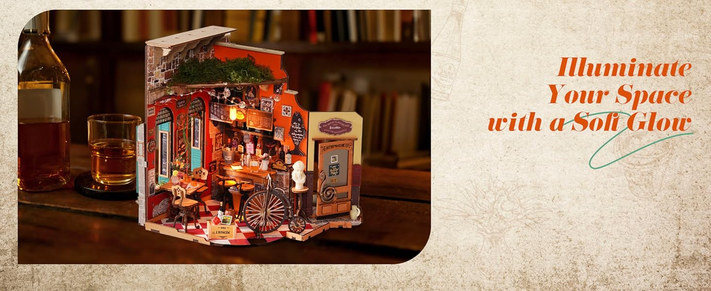 Title 9, Rolife DIY Mini Bar Poppenhuis Kit 3D Puzzel Ch...