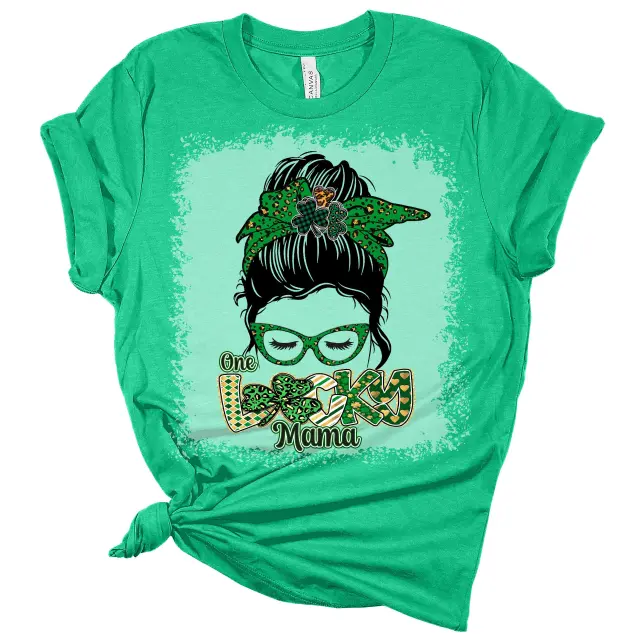 Foreign Trade European And American Peripheral 3D Digital Printing Short sleeved T shirt Green - Shop at LoveMi