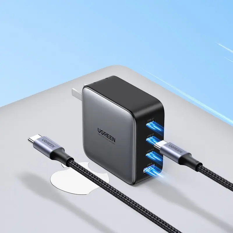 100W Gallium Nitride Charger Head Multi-port PD