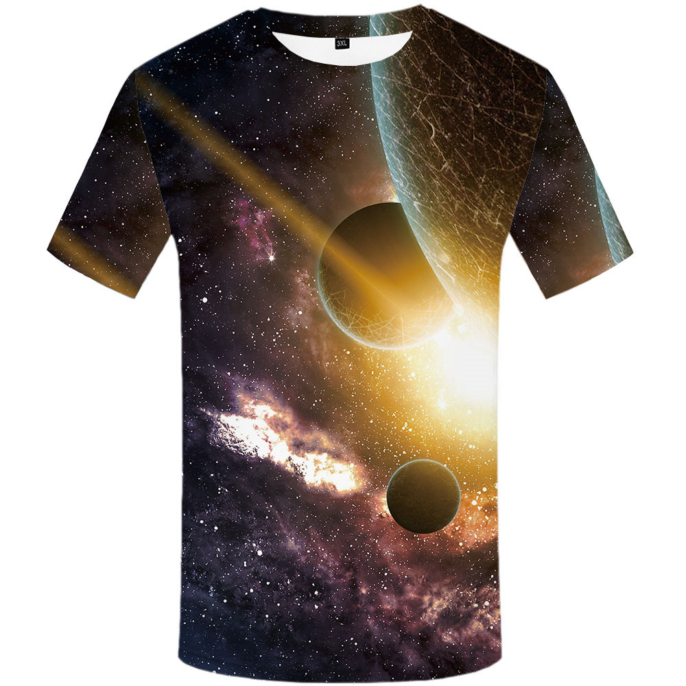 Title 3, 3D Printed Short Sleeve T-shirt Universe Galaxy...