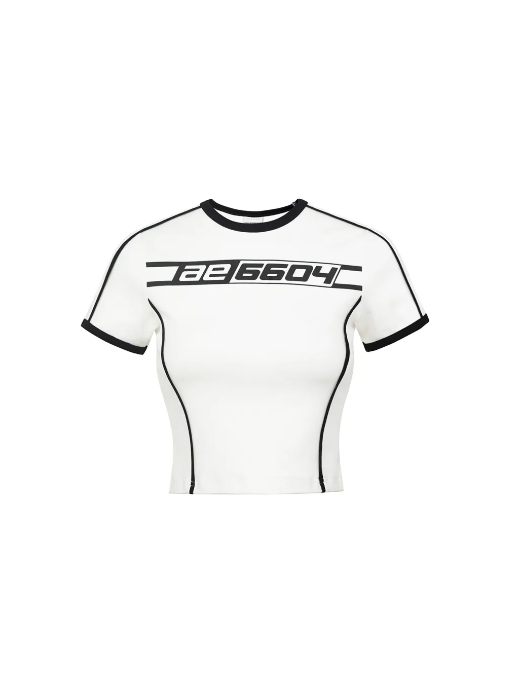 T Shirt Female Letter Printed Slim Fitting - White