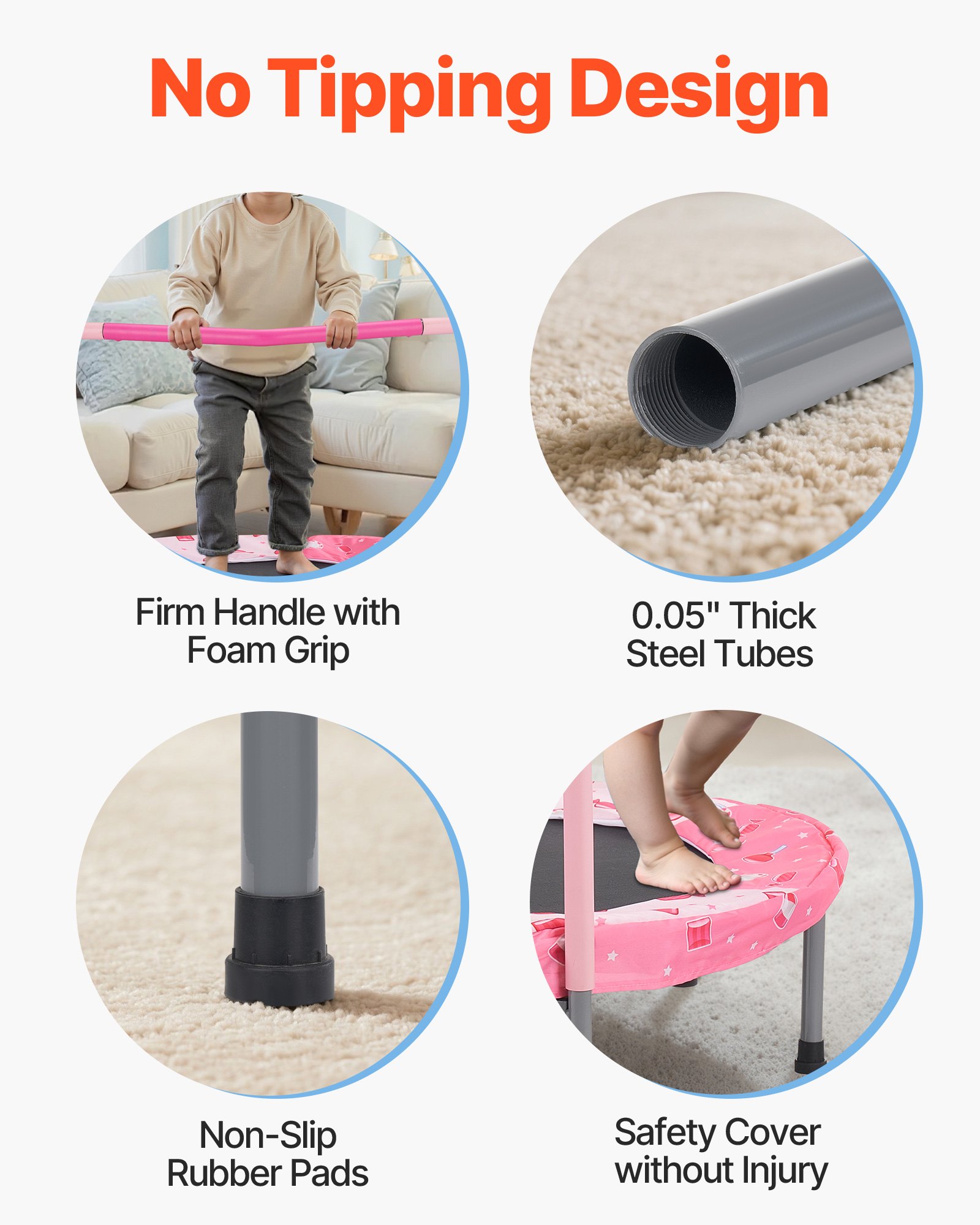 36″ Kids Trampoline, 3FT Indoor Outdoor Trampoline, Foldable Mini Trampoline With Handle, Rebounder Trampoline For Toddlers, Birthday Gift For 3+ Years Children, Boys Girls For Fun, Red