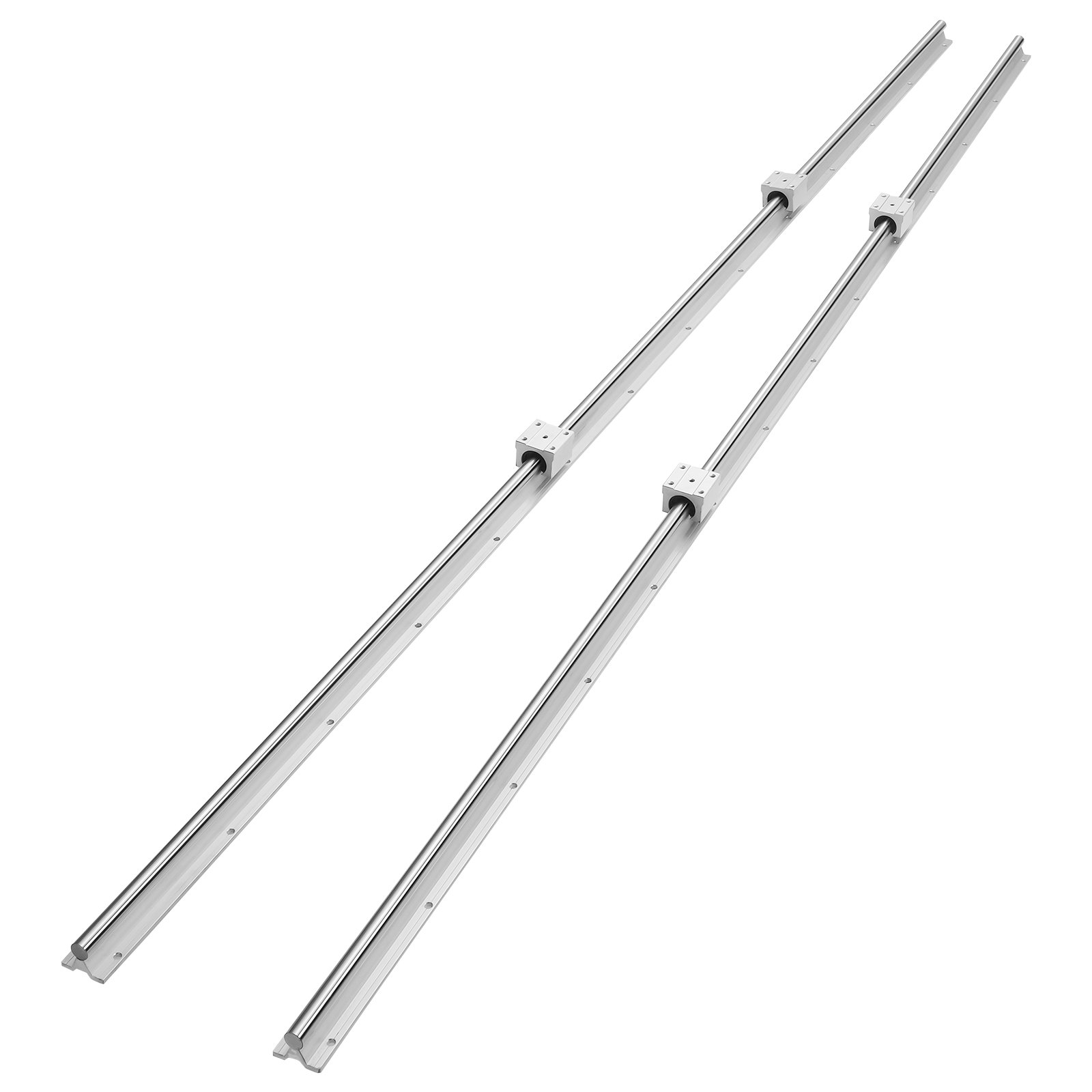 Linear Guide Rail Set, SBR16 2000mm, 2 PCS 78.7 In/2000 Mm SBR16 Guide Rails And 4 PCS SBR16UU Slide Blocks, Linear Rails And Bearings Kit For Automated Machines DIY Project CNC Router Machines - Image 4
