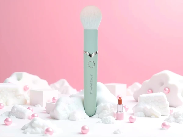 Electric Massage Stick And Beauty Vibration Massager Doubling As Makeup Blush Brush
