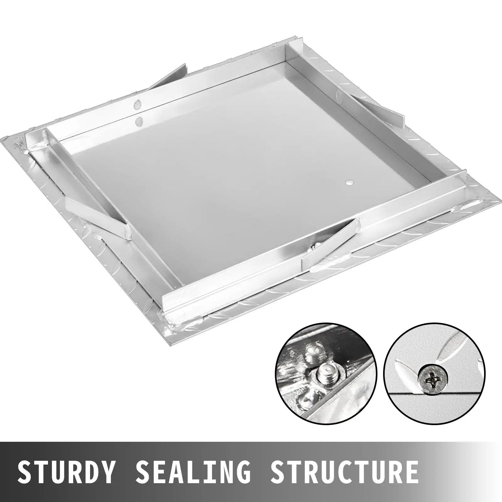 Recessed Manhole Cover Covers 50x50 Cm Clear Opening, Galvanized Steel Drain Cover Overall Size 57x57 Cm, Sealed Square Manhole Covers And Frames Steel Man Hole