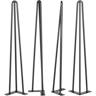 Hairpin Table Legs 26 Inch, Set Of 4 DIY Desk Table Legs 3 Rods Heavy Duty