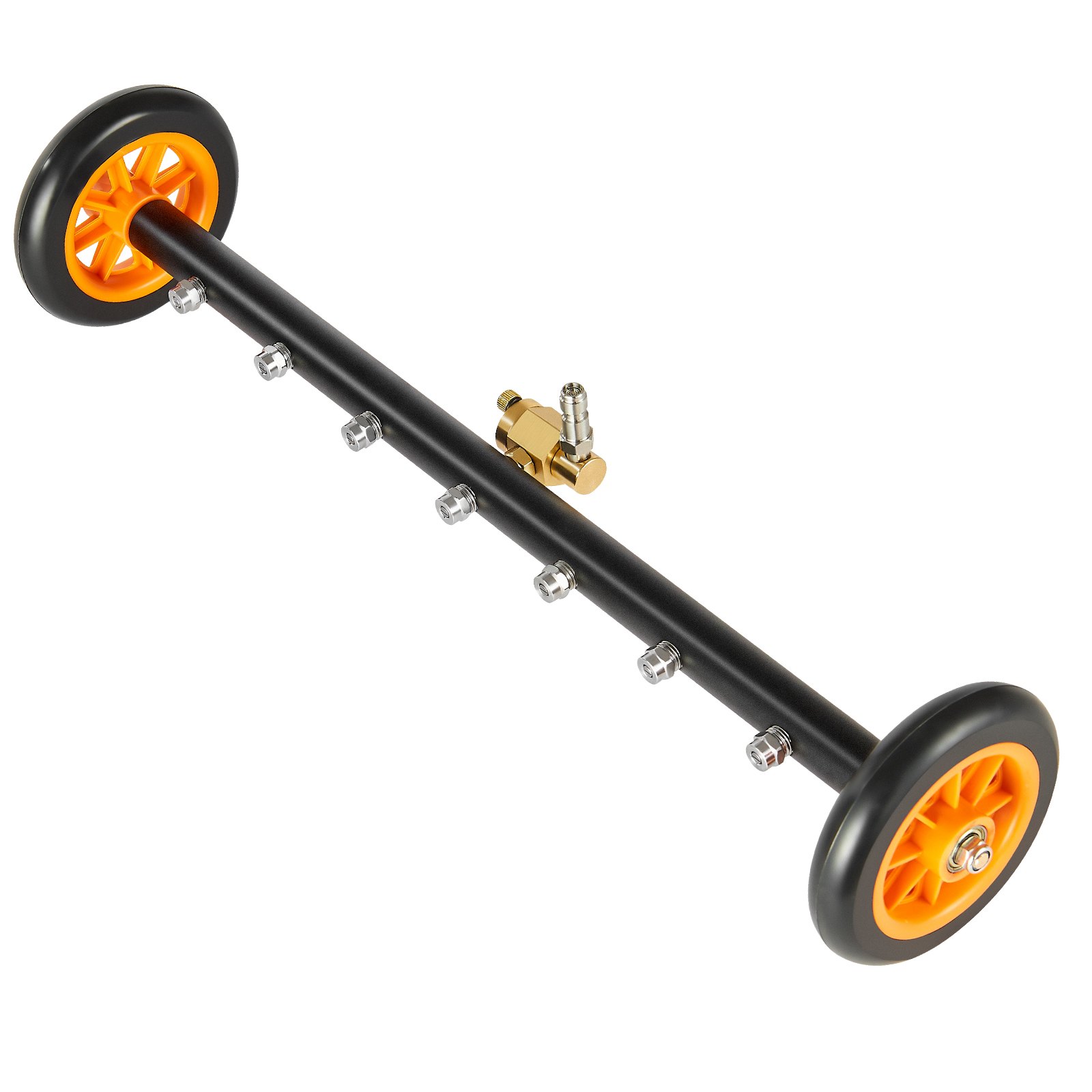 24″ Pressure Washer Undercarriage Cleaner, Stainless Steel Surface Cleaner For Pressure Washer, 4000 Max PSI, Angle Adjustment Gear, 7 Spray Nozzles, 2 Extended Wands For Driveway, Patio, Deck