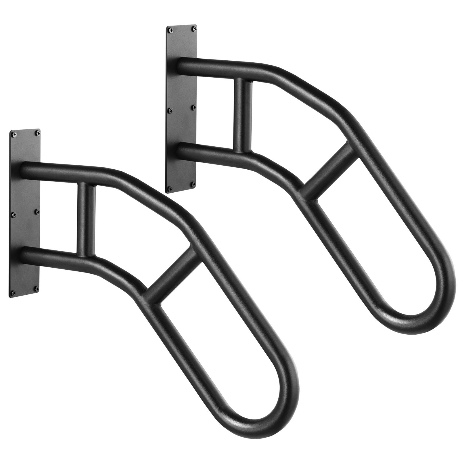 Handrails For Outdoor Steps, 29″ Length Wall Mount Safety Railings For 1-3 Steps, U-Shaped Handrail With Matte Black Finished, Stair Handrails For Kids, Elderly, Pregnant Women, Disabled 2 PCS