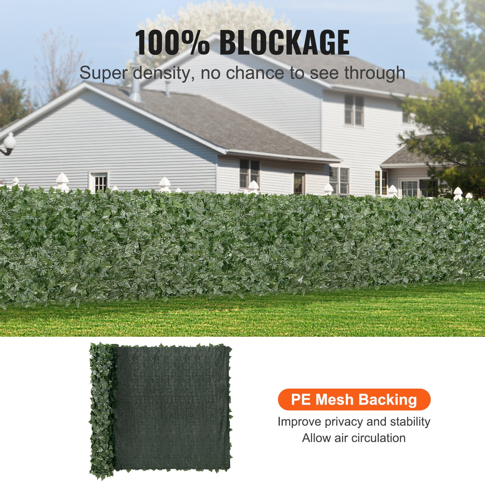 Ivy Privacy Fence, 1.5 X 3m Artificial Green Wall Screen, Greenery Ivy Fence With Mesh Cloth Backing And Strengthened Joint, Faux Hedges Vine Leaf Decoration For Outdoor Garden, Yard, Balcony - Image 3