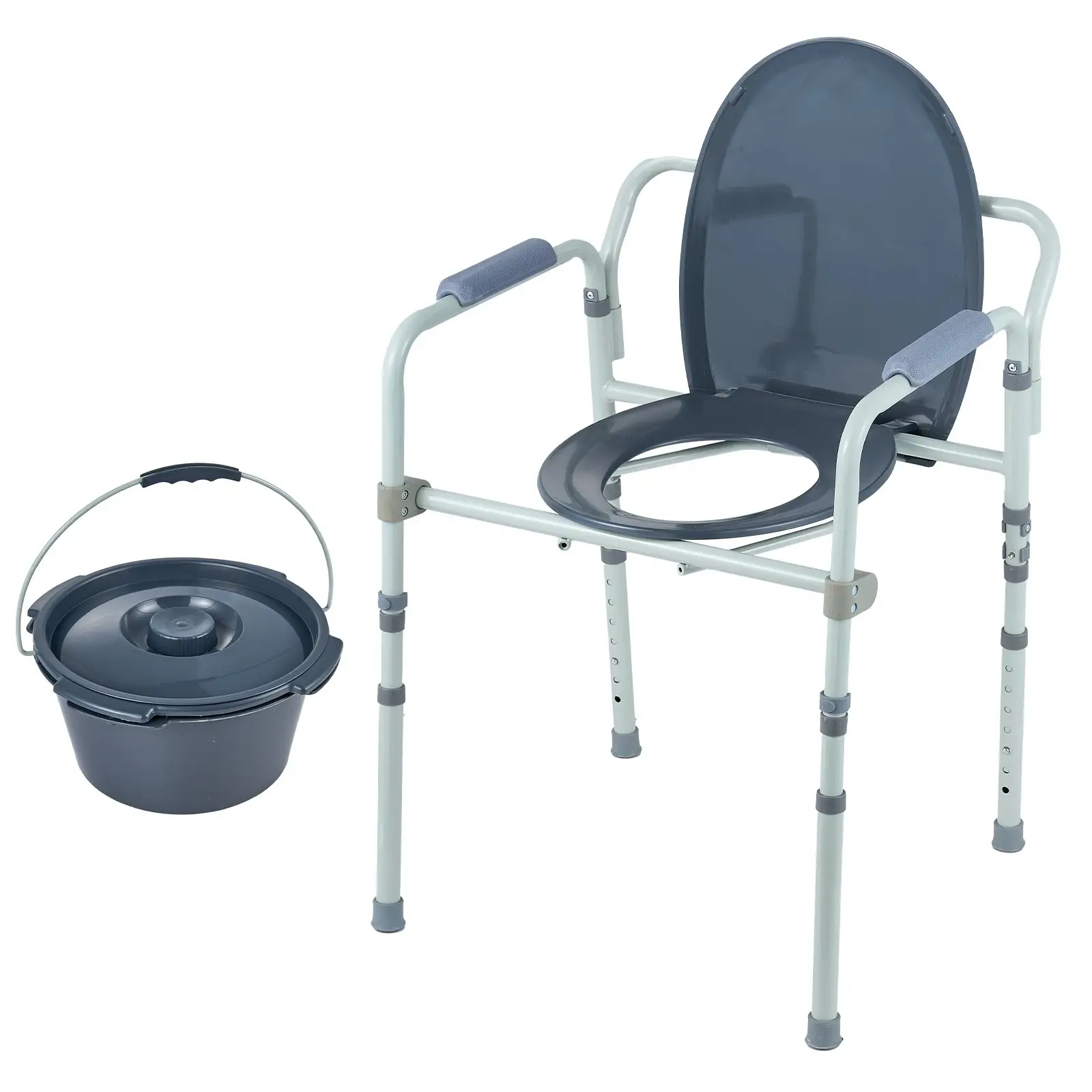Commode Chair, Bedside With Wider Toilet Seat