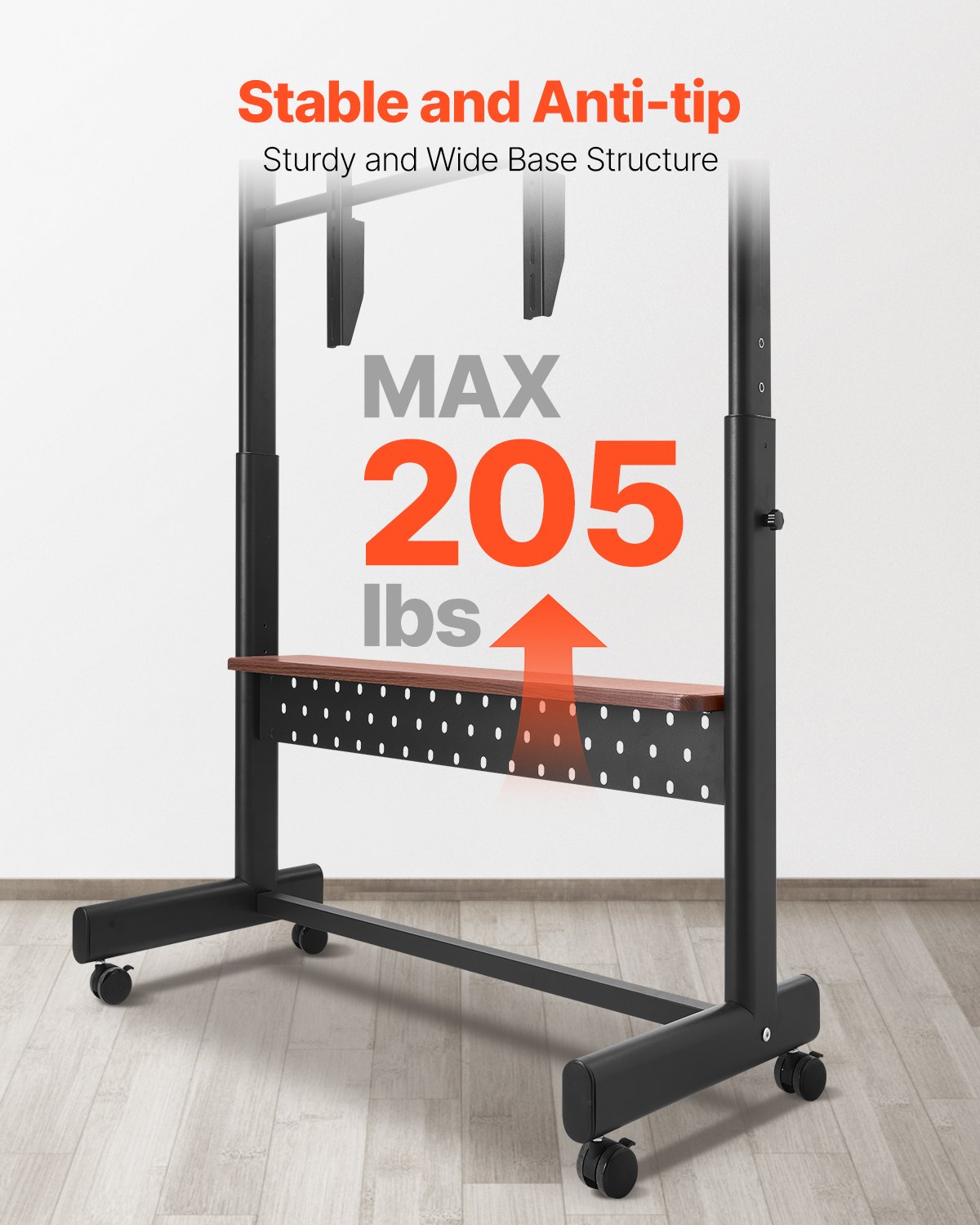 Mobile TV Floor Stand with Wheels