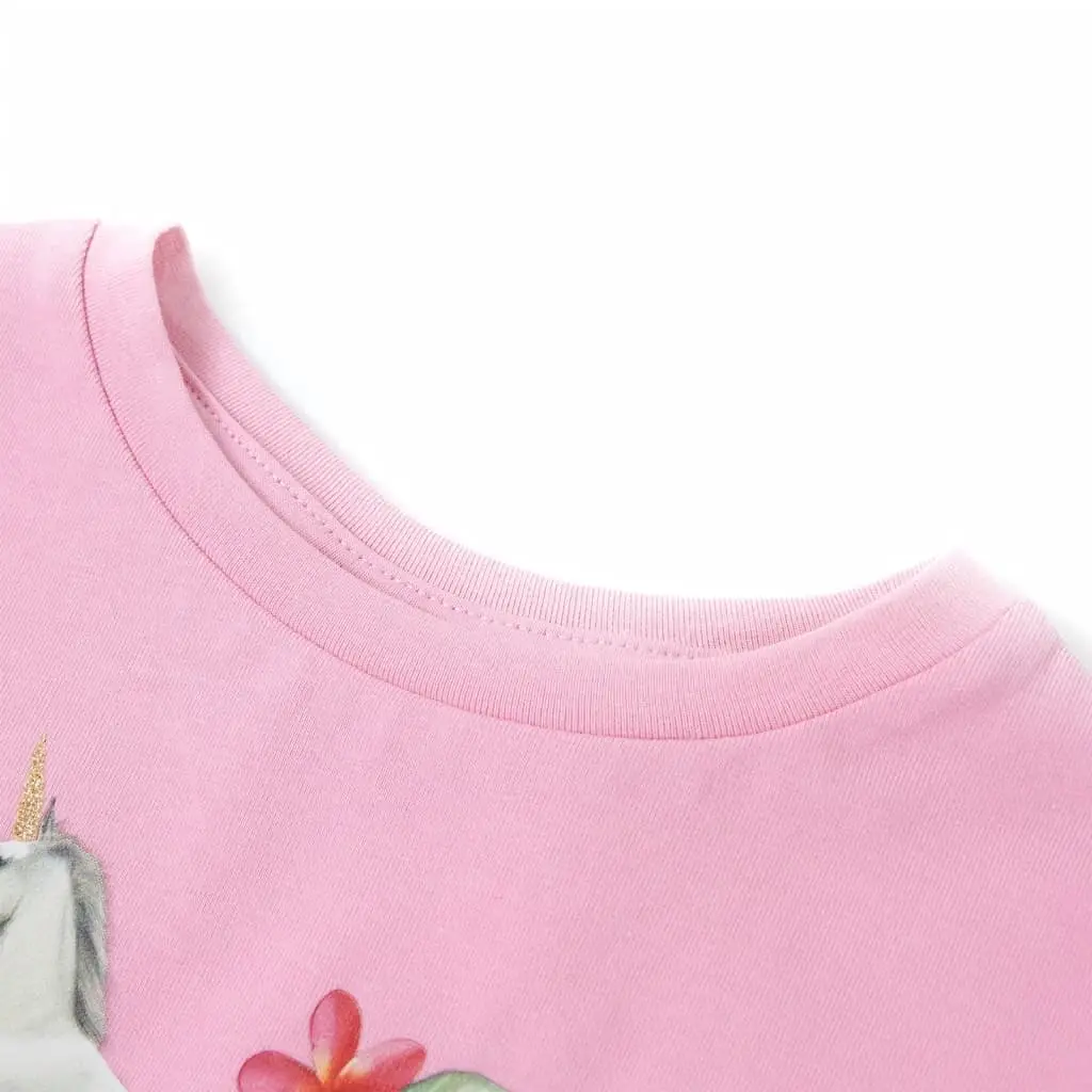 Children's short-sleeved shirt, light pink, size 104; Children's short-sleeved shirt, light pink, size 116; Children's short-sleeved shirt, light pink