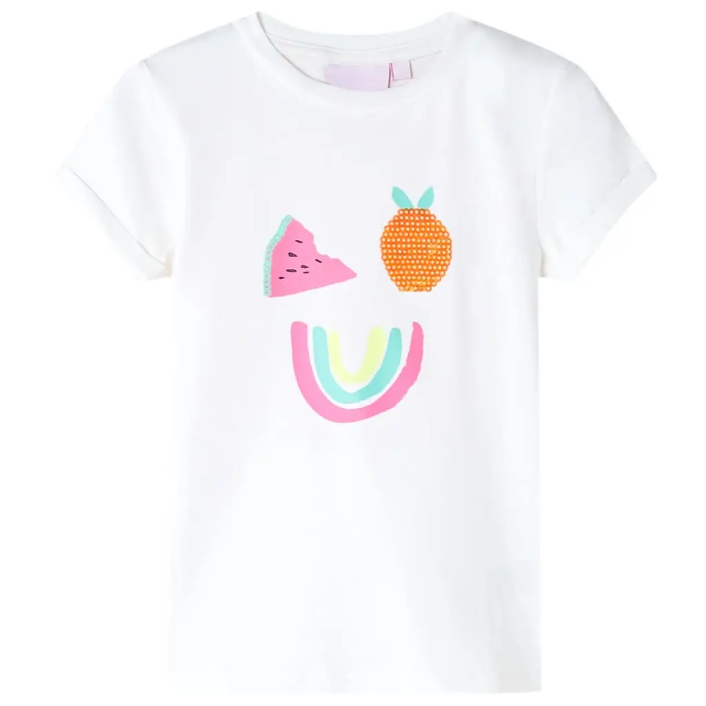 children's T-shirt Ecru 116 Light mint green