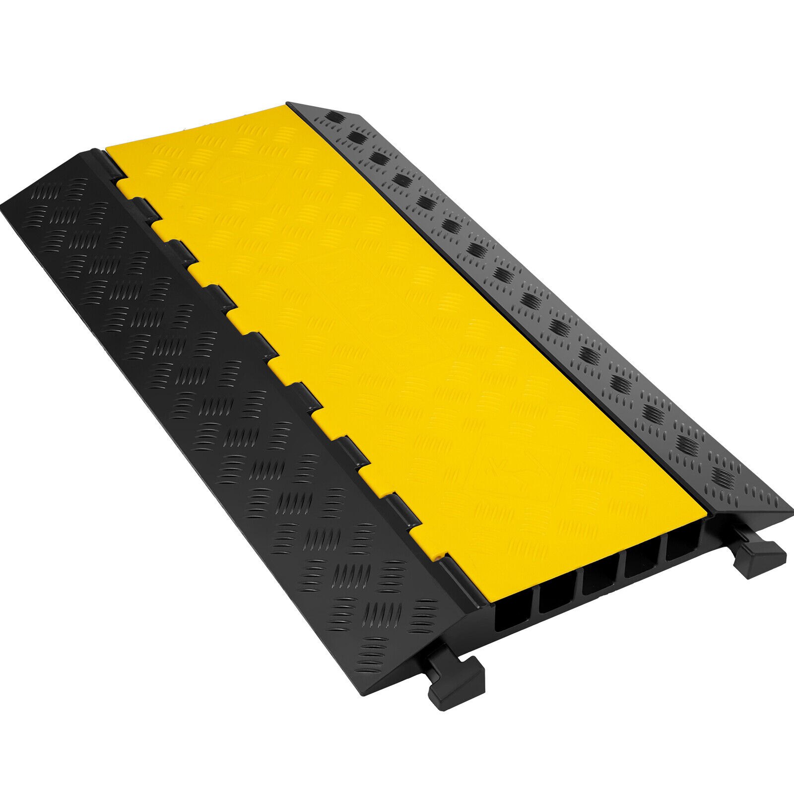 5 Channel Rubber Cable Protectors Extreme Cable Ramps 29937.1 Kg Heavy Duty 5 Slots Protective Cable Wire Cord Ramp Driveway Rubber Traffic Speed Bumps