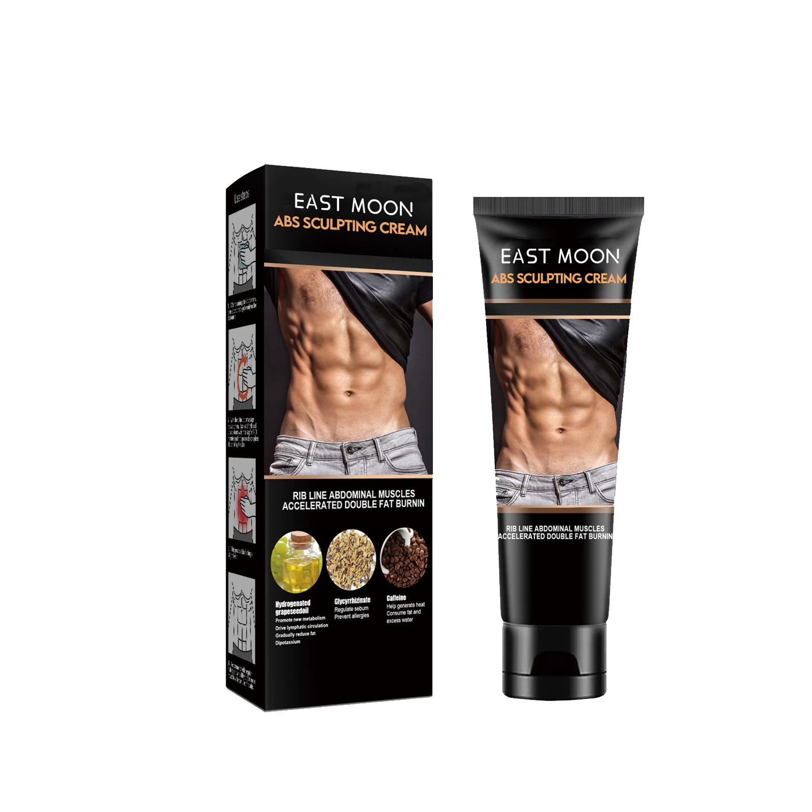 East Moon Abdominal Toning Cream, Toning And Strengthening Muscle Line Waistline Abs Firming And Shaping Massage Cream 60G - Shop at LoveMi