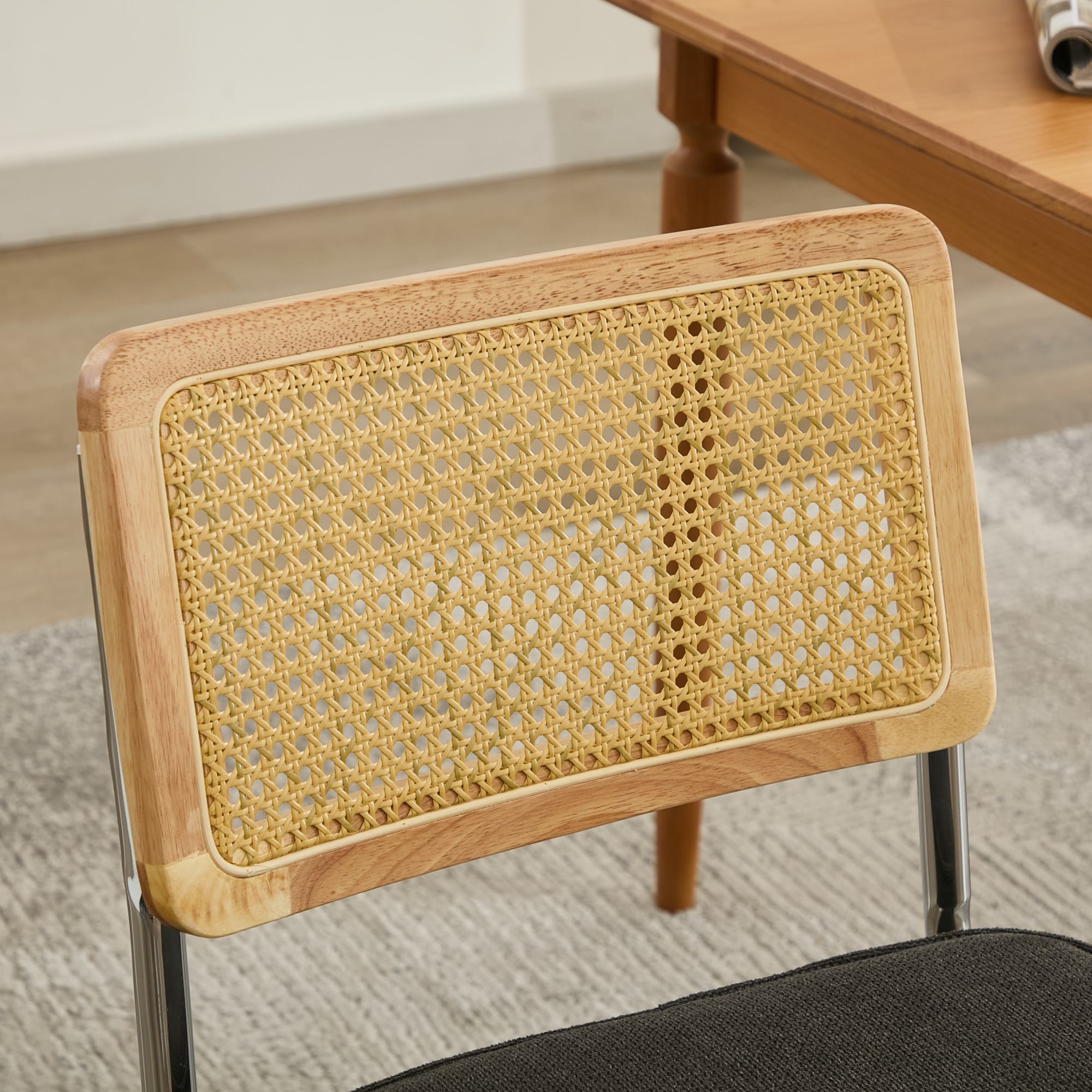 Boho Chic Rattan Dining Chairs Set Of 2 Pieces