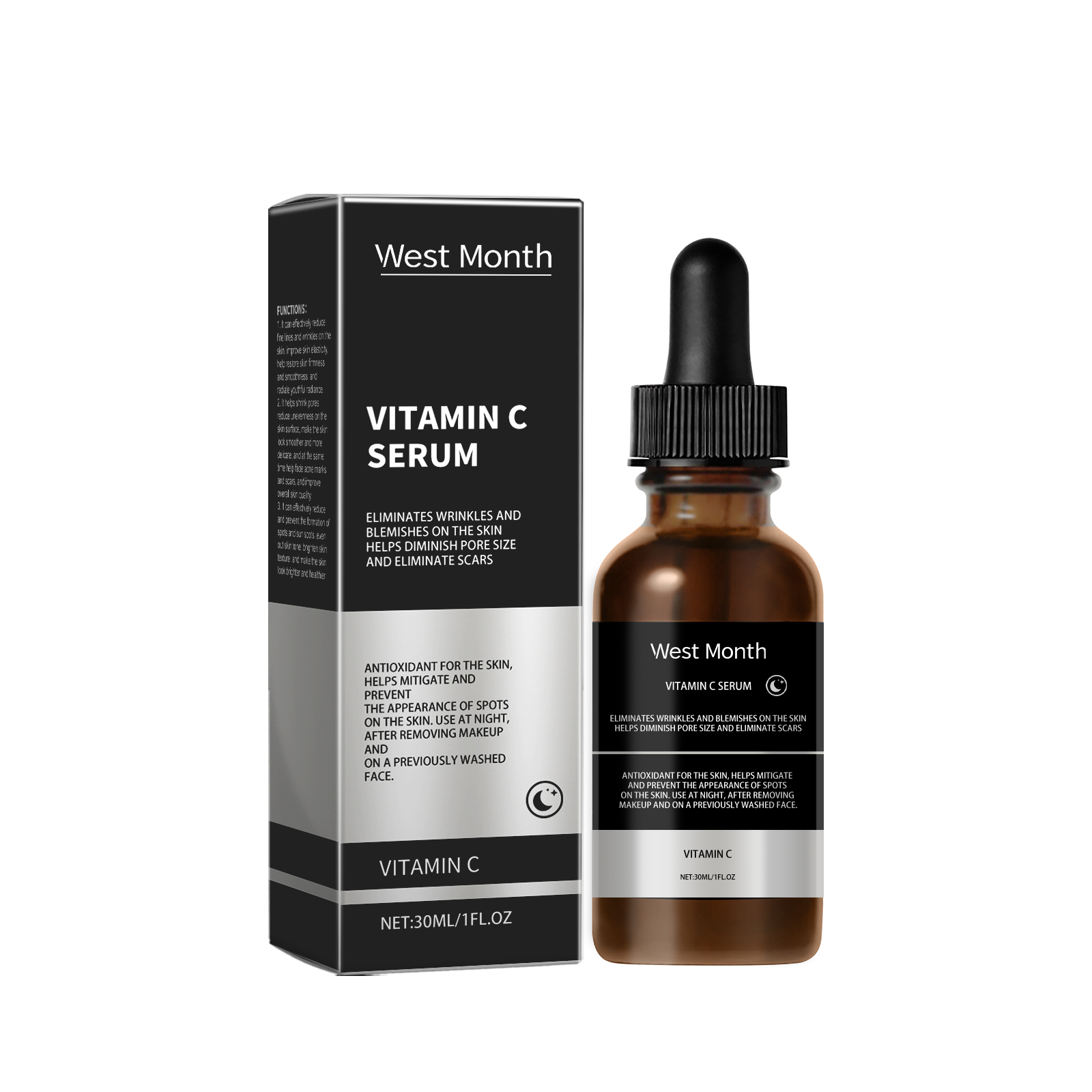 West&Month Vitamin C Facial Essence, Moisturizing And Moisturizing Skin Smooth, Delicate And Even Skin Tone 30Ml - Shop at LoveMi