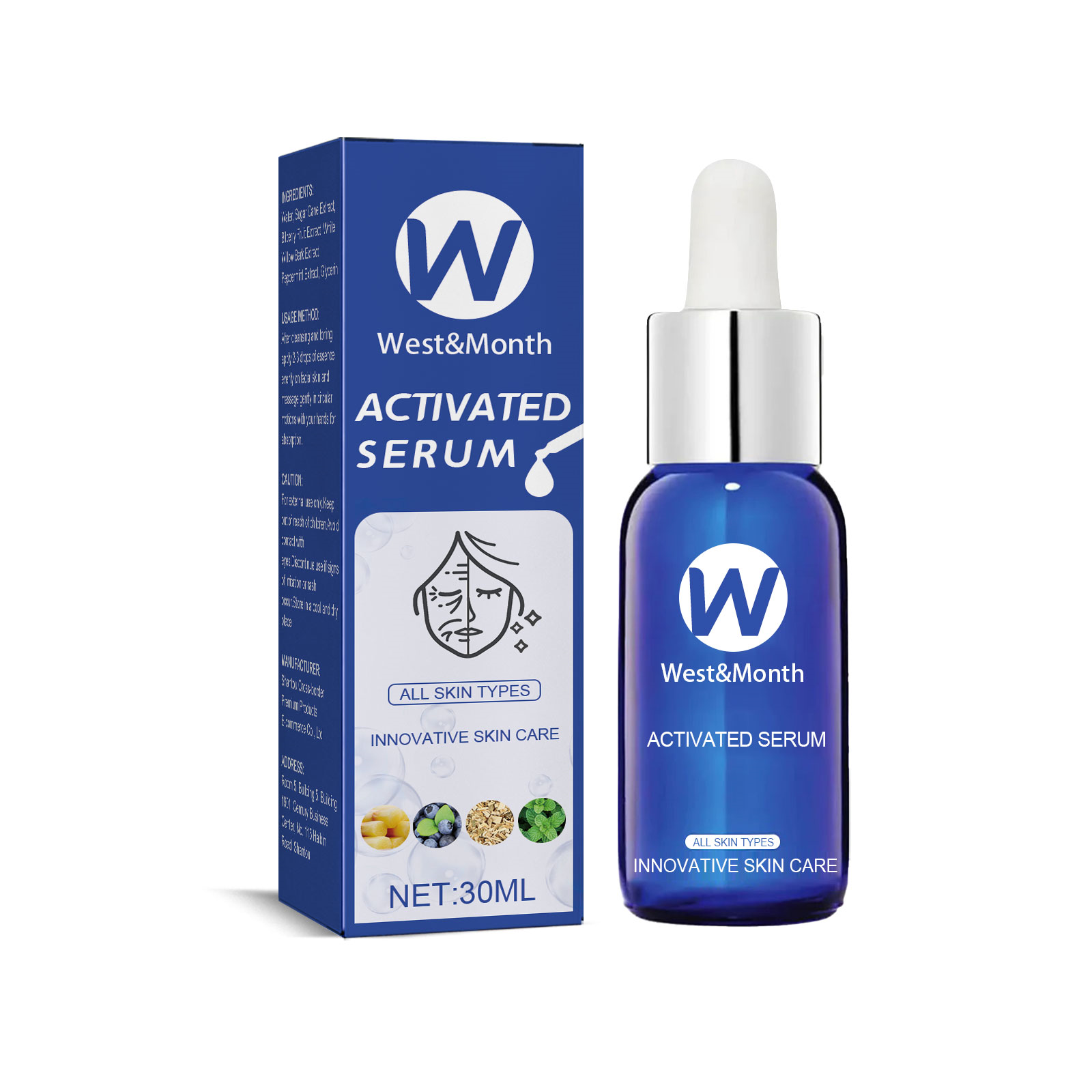 West&Month Facial Treatment Essence Gently Lightens Fine Lines, Firming Skin, Hydrating And Moisturizing Care Essence 30Ml - Shop at LoveMi